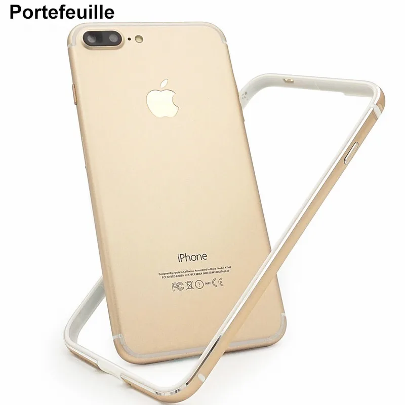 Чехол-бампер Portefeuille для iPhone SE, алюминиевый металлический силиконовый защитный чехол для iPhone 5S, 5 S, 5SE, аксессуары