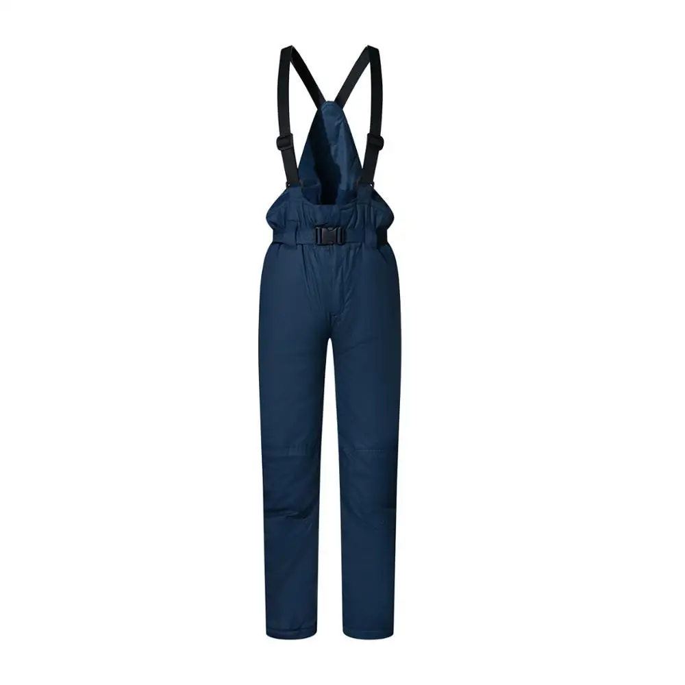 Лыжные штаны для мальчиков и девочек на-30 градусов, новые спортивные ветрозащитные водонепроницаемые теплые зимние детские брюки для сноуборда - Цвет: DARK BLUE