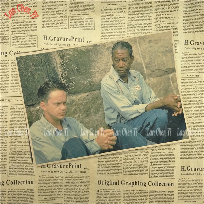 Несколько наград классический фильм Shawshank Redemption Ностальгический матовый крафт-бумага плакат