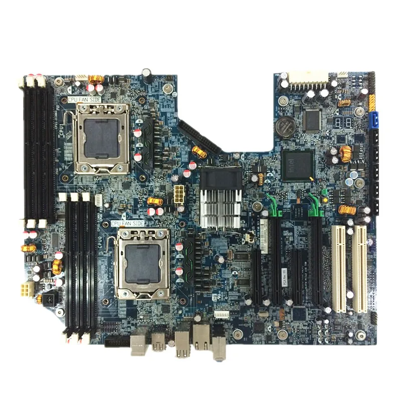 Используется для hp Z600 рабочей станции материнская плата X58 двойная материнская плата 1366 ECC DDR3 461439-001
