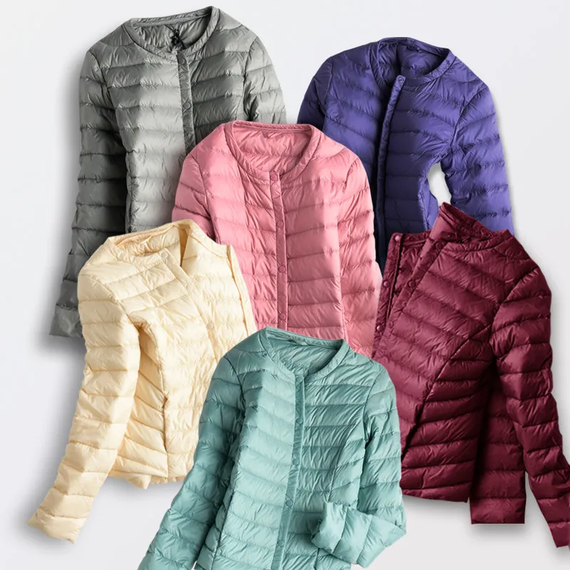 Женская тонкая верхняя одежда Sanishroly осенняя куртка на белом утином пуху женское