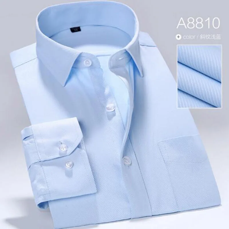 Мужские деловые однобортные хлопковые рубашки с воротником стойкой Camisa мягкие