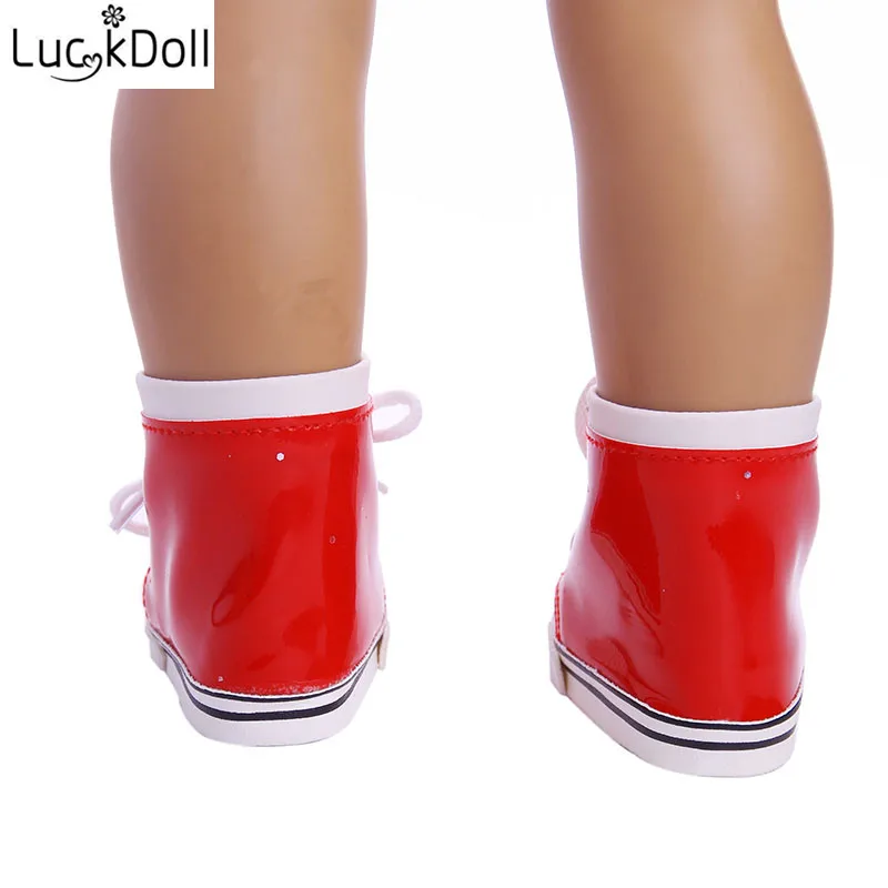 Красные ботинки со шнуровкой LUCKDOLL размер 43 см 18 дюймов аксессуары для кукол