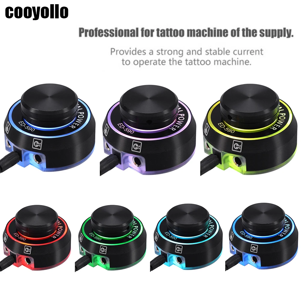 

Top Grade 7 Colors Aurora Display Tattoo Power Supply Voltage Adjust Coil & Rotary Tattoo Machine Rotary Control Switch Adaptor