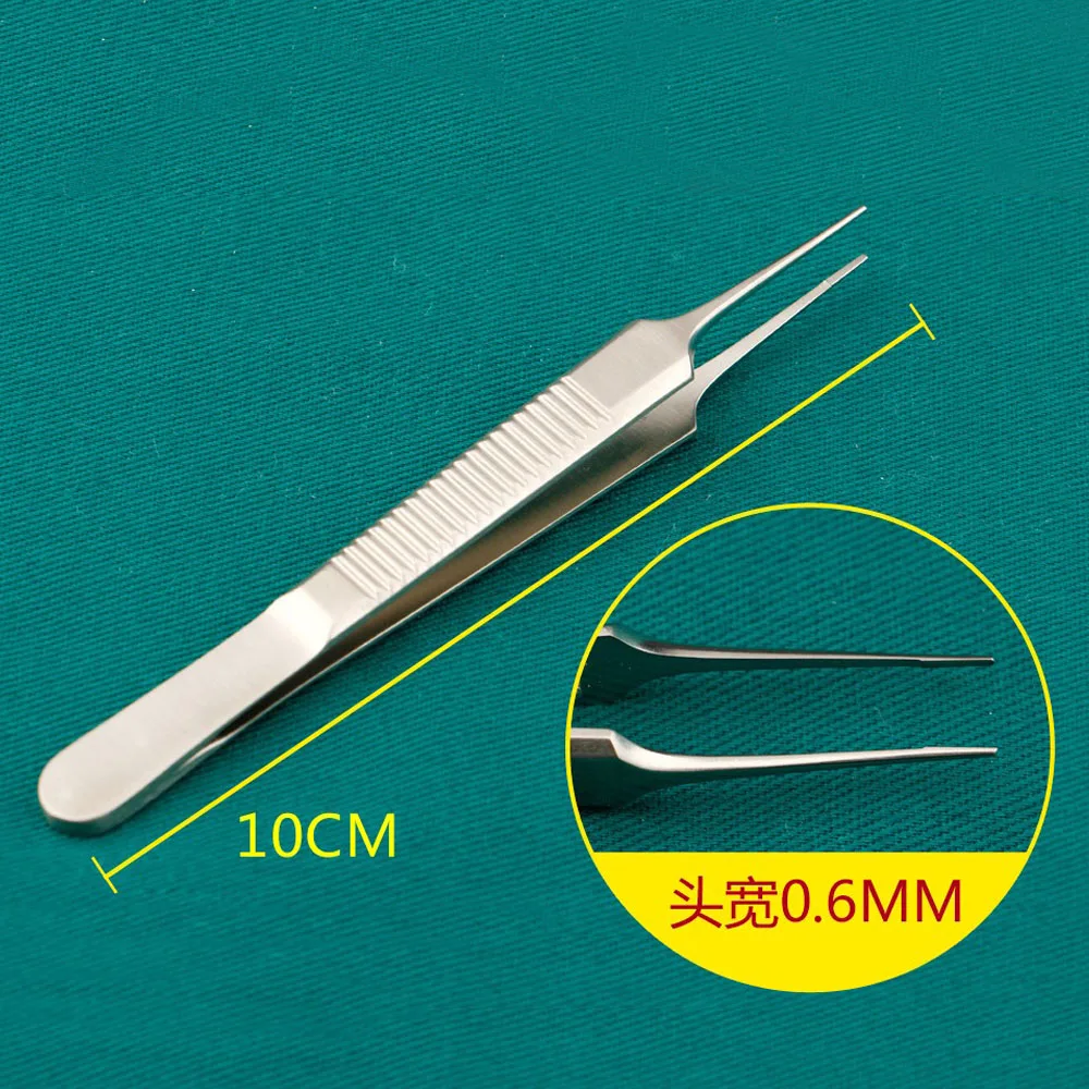 10 см тонкий пластиковый пинцет инструменты для хирургии двойного века щипцы