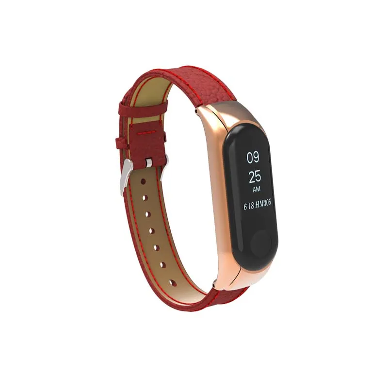 Teamyo mi Band 3 Ремешок Браслет из натуральной кожи для xiaomi mi band 3 Смарт-часы браслет аксессуары ремешок браслет mi Band 3