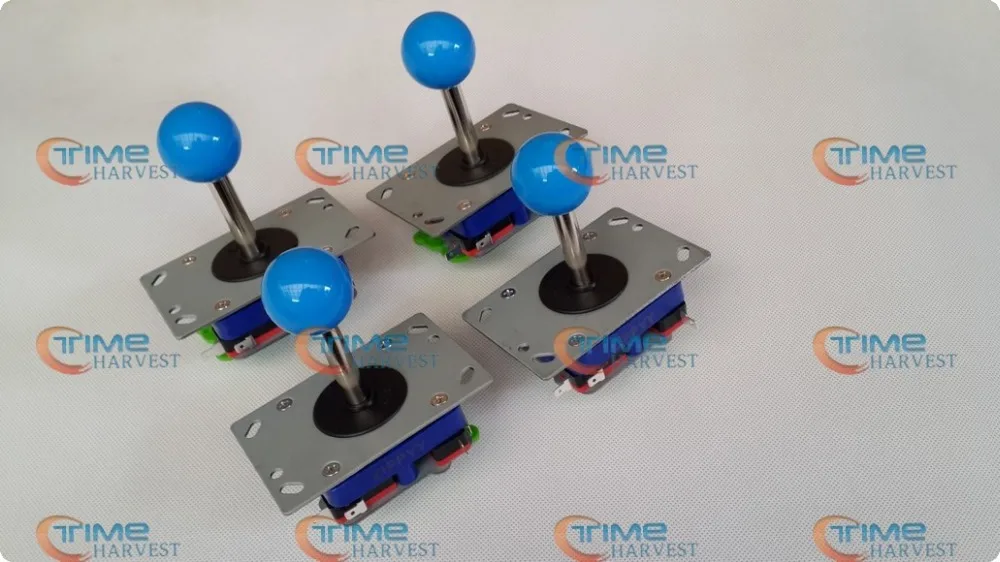 

4 pcs ZIPPY Joystick Long shaft blue yellow ball top 4ways and 8 ways joystick arcade machine parts joystick with Microswitches