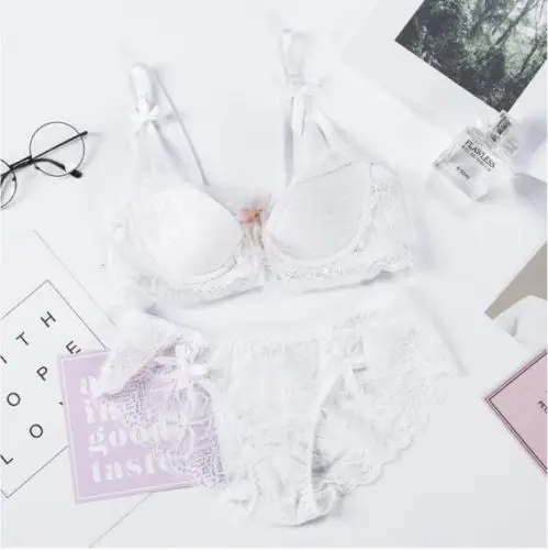 

Women 2 PCs Push Up Lace Bra Brassiere and Underwear Underwear brief Sets