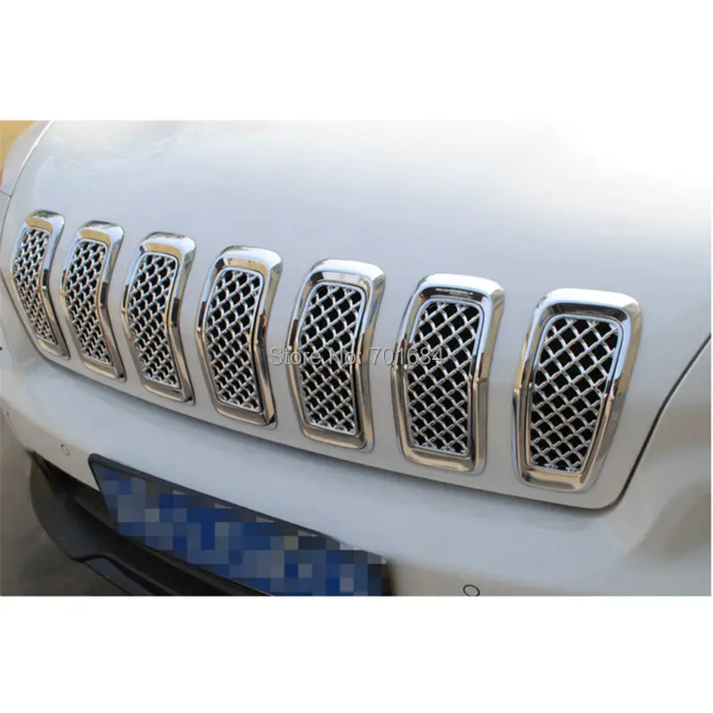 Новая серебряная сетка решетка защита вставки литья Накладка 7 шт. комплект для