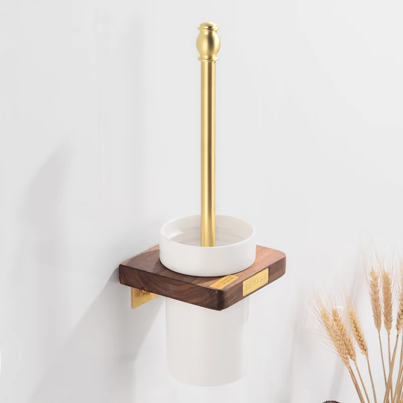 Держатель для полотенец ванной комнаты латунный деревянный держатель настенный