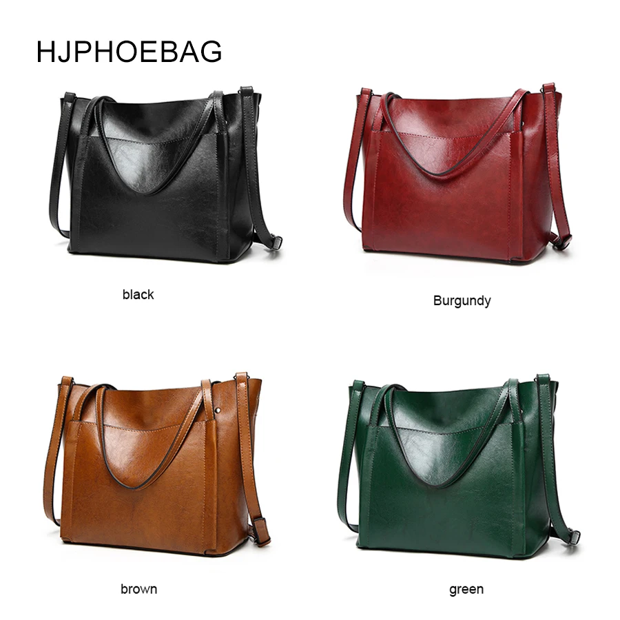 Брендовые женские кожаные сумки HJPHOEBAG Женская Большая Сумка тоут