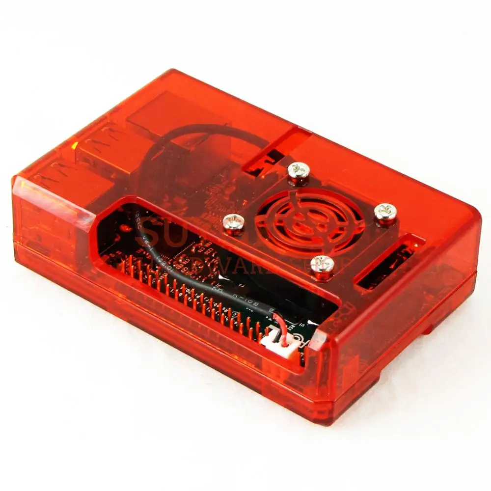 Raspberry PI 3 Model B + plus прозрачный красный корпус коробка для 2 PI3 Модель 3B | Компьютеры и