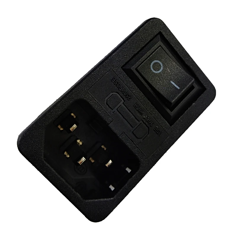 IEC 320 C14 розетка на входе 2Pin переключатель плавленый предохранитель разъем 10A 250 В