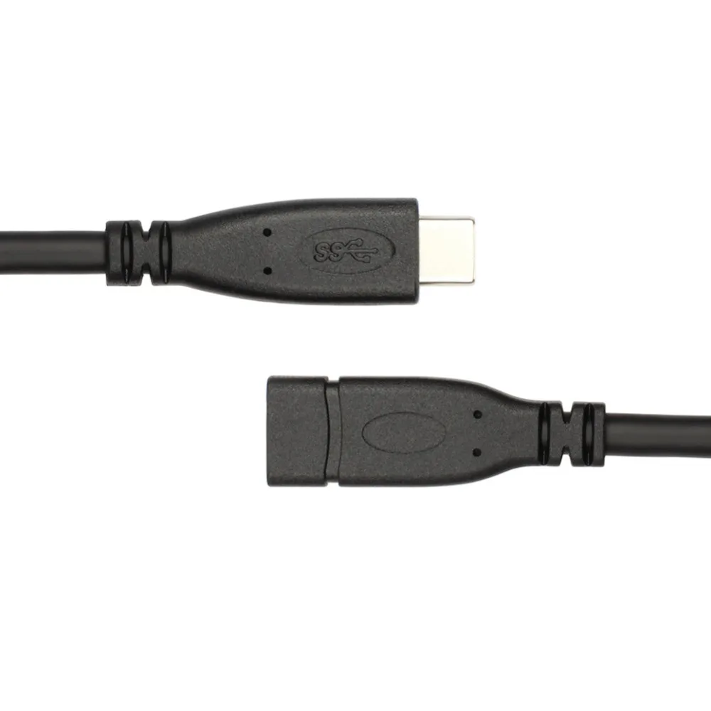 Черный Удлинительный кабель USB Type C разъем 3 1 PD для быстрой зарядки и передачи