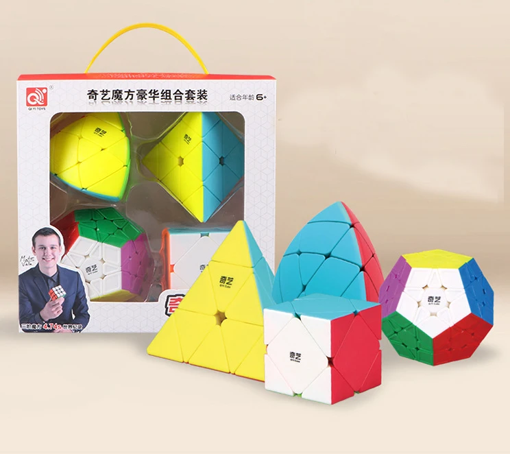 QIYI Megaminx Пирамида рисовые пельмени Куб ВОЛШЕБНЫЙ скоростной куб Набор пазлов профессиональные развивающие игрушки подарки для детей