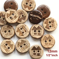 50pcslot size12mm natural coconut button bulk buttons for craft sewing accessories kk 1002