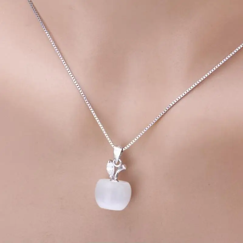 Ruifan, кошачий глаз, опал, 925 пробы, Серебряная коробка, цепочка, ожерелье для женщин, циркон, подвеска, ожерелье, модные ювелирные изделия, аксессуары YNC017