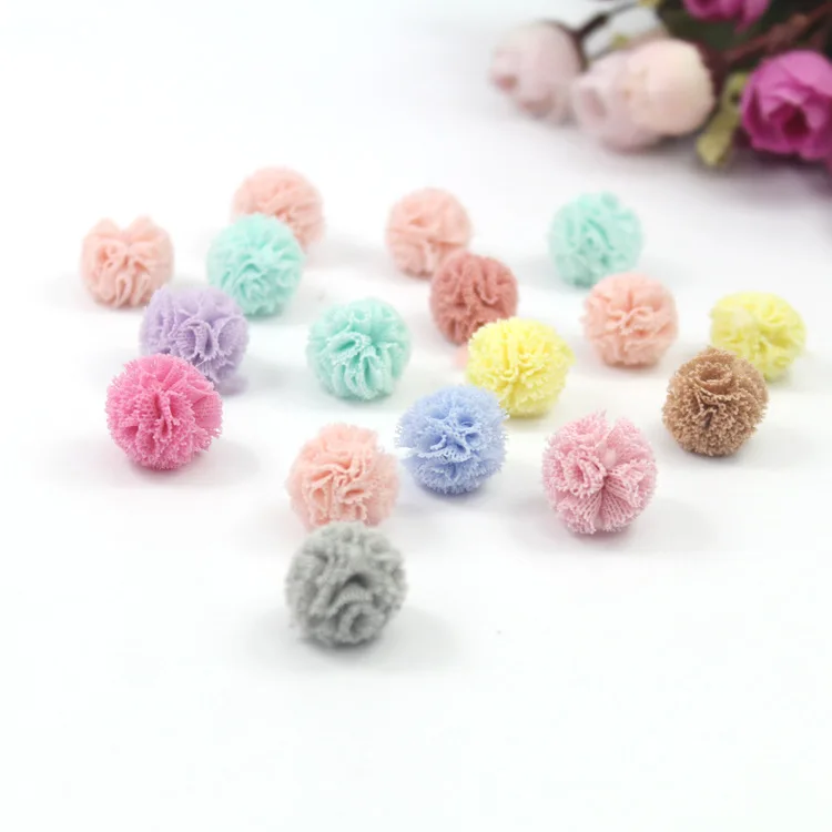 50 шт./лот mezcla de colores DIY malla bola para los niños сомбреро pelo зажим на молнии Wrong extraction y accesorios