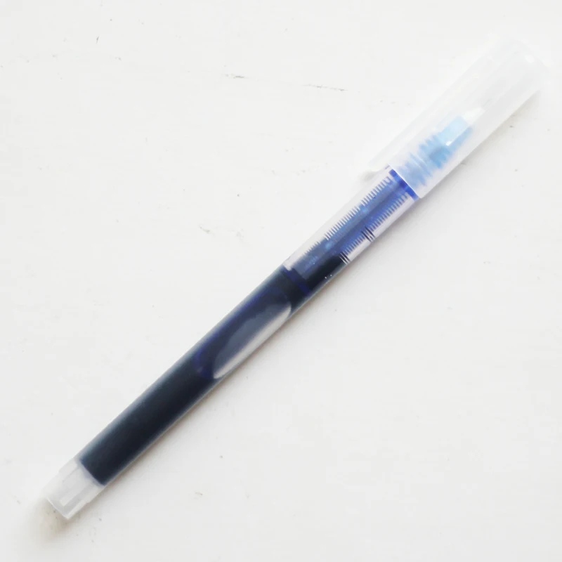 Navy Blue 7 цветов, прямая жидкая гелевая ручка, простой стиль, художественный шрифт, креативная быстросохнущая ручка для подписи, школьный офисный инструмент для письма - Цвет: Navy Blue