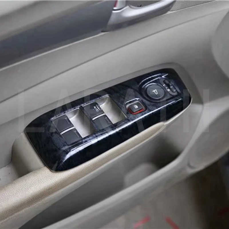 Для Honda City 2008-2012 карбоновое волокно LHD дверное окно стеклянная панель подлокотник лифт для кнопки переключателя крышка литья автомобиля Стайлинг 4 шт