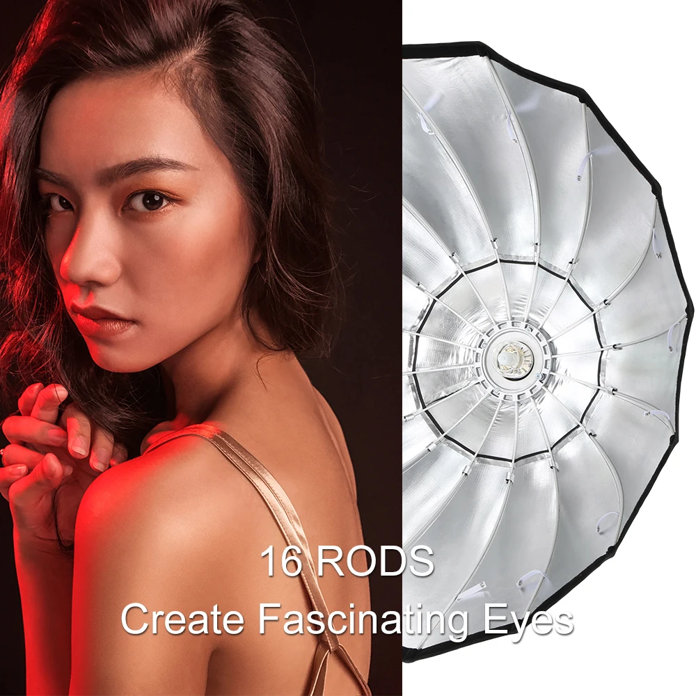 Godox портативный P120L 120 см Глубокий параболический софтбокс для Bowens Profoto Elinchrom