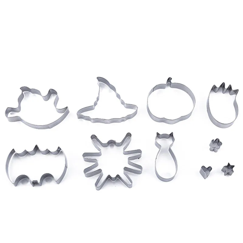 10 шт./лот фрезы из нержавеющей стали серии Хэллоуин Тыква Ведьма Шляпа Череп