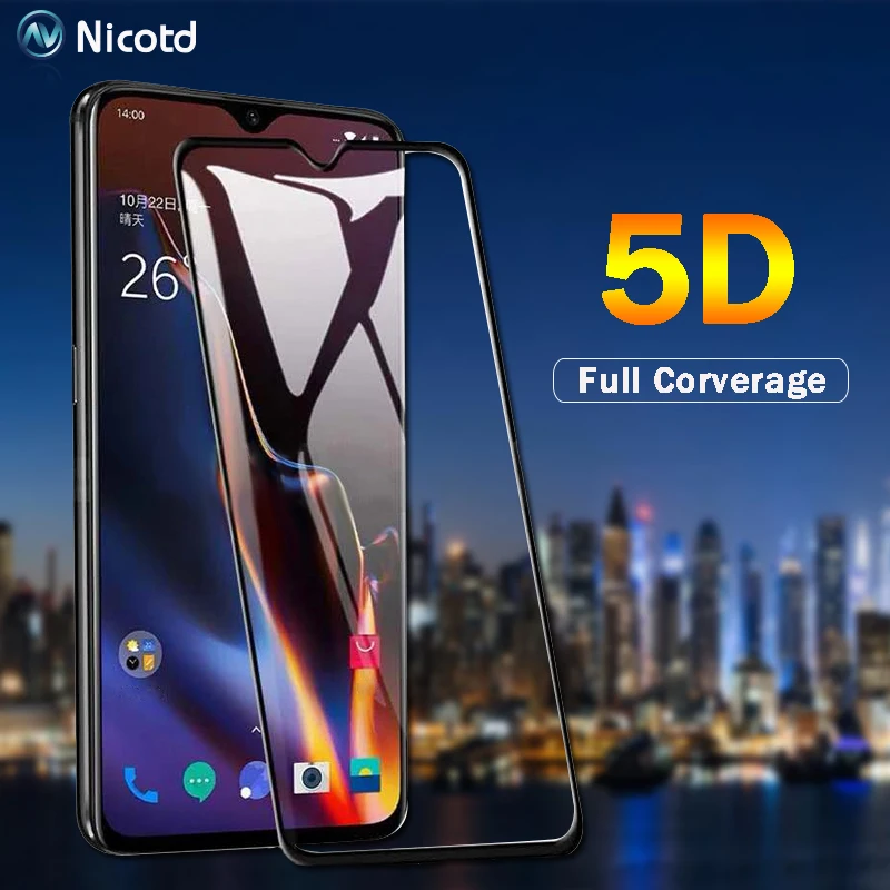 Nicodd для Oneplus 6T 5D Закаленное стекло пленка для 1+ 6 One plus 5 Полное покрытие Защита экрана для One plus 5T 1+ 5T закаленное стекло