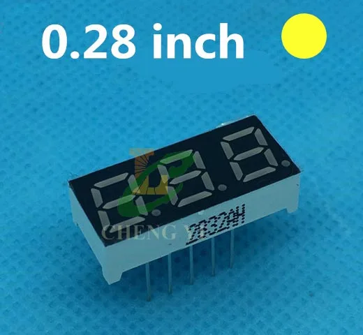0 28 дюймовый белый светодиодный дисплей 3 битная цифровая трубка &quot0 дюйма общий