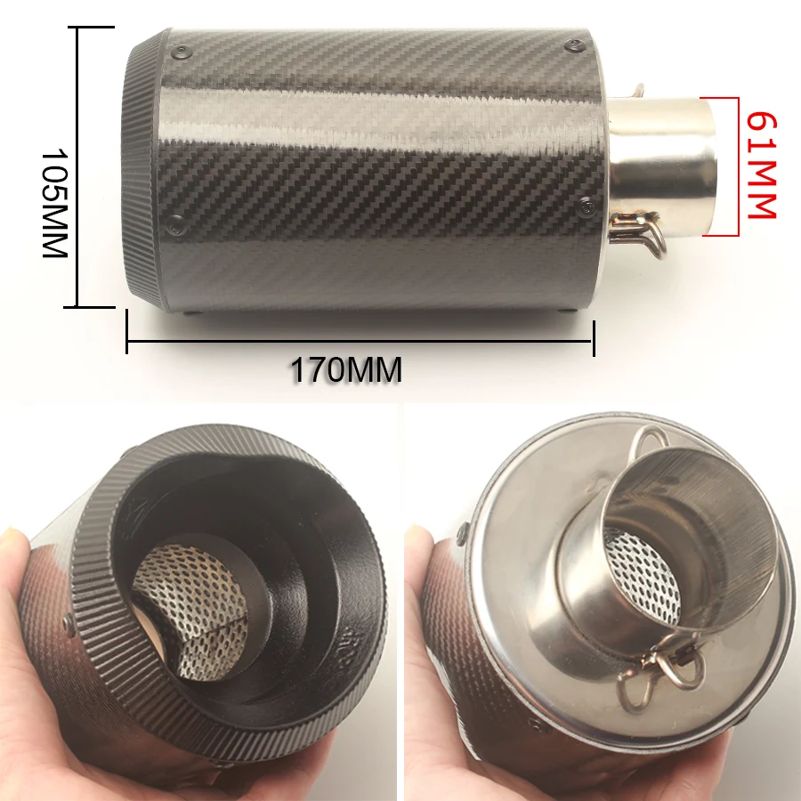 Escape Moto 61 мм полный глушитель выхлопной трубы мотоцикла подключения средней для AR
