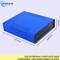 BDA40009(W325)-A6 Железная коробка для электропитания, корпус с электрическим разъемом, самодельная коробка для подключения проводов, железный корпус для проекта, чехол для инструментов 325*280*80 мм - Цвет: BDA40009(W325)-A6