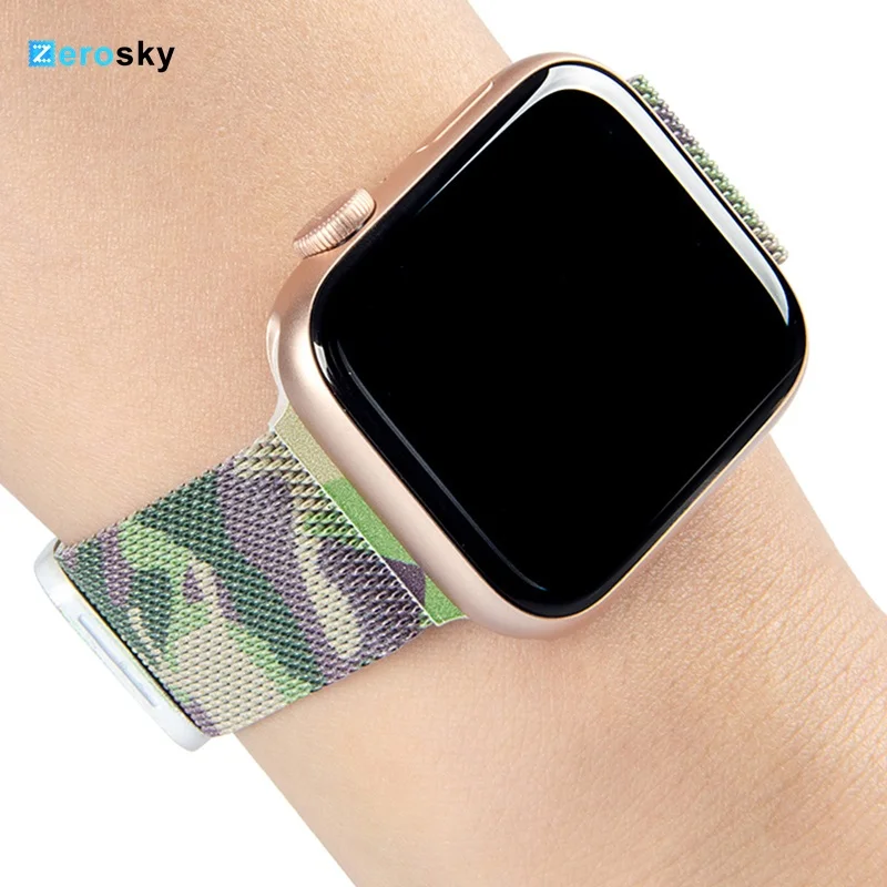 Спортивный Браслет Миланская петля магнитный ремешок для часов Apple Watch 2/3/4