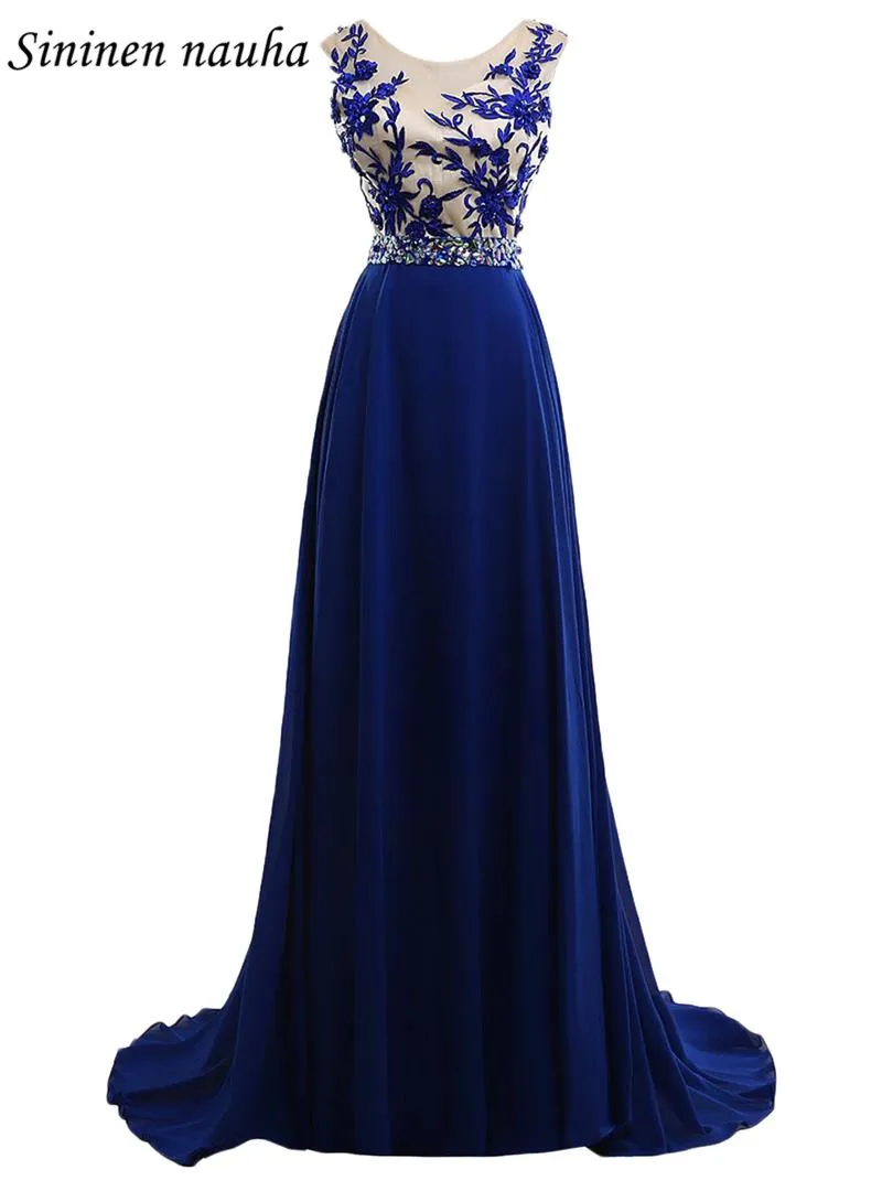 

Royal Blue Long Evening Dresses Prom Formal Dress Beaded Embroidery A Line Plus Size Gown Vestidos De Festa Robe De Soiree 318