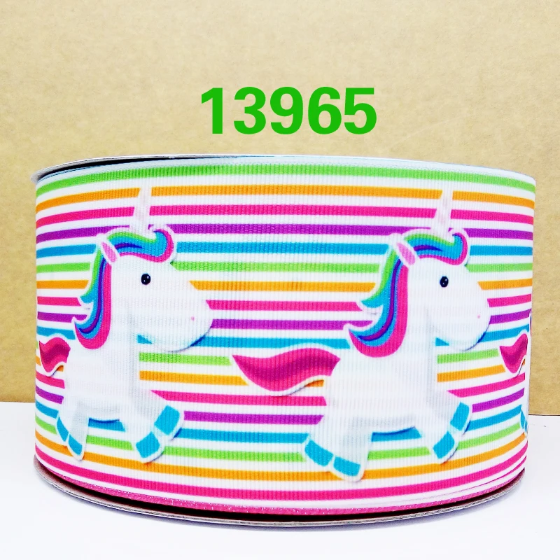 Бесплатная доставка 50 ярдов корсажная лента с принтом единорога 13693|printed grosgrain