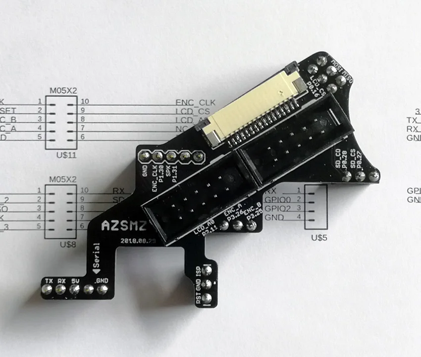 AZSMZ 12864 OLED Wi Fi ESP3D TF карта 3D принтер умный контроллер панель управления для Mini smart
