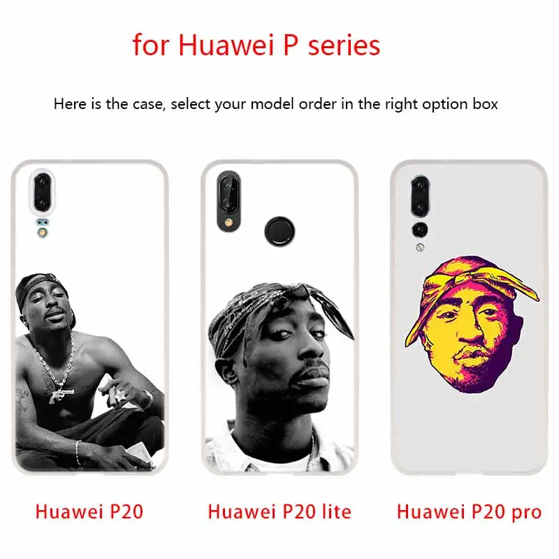 Мягкий чехол для Huawei P40 P30 P20 Pro P10 Lite e Plus P Samrt Z 2020 2019 2Pac Tupac Amaru Shakur|Бамперы| |