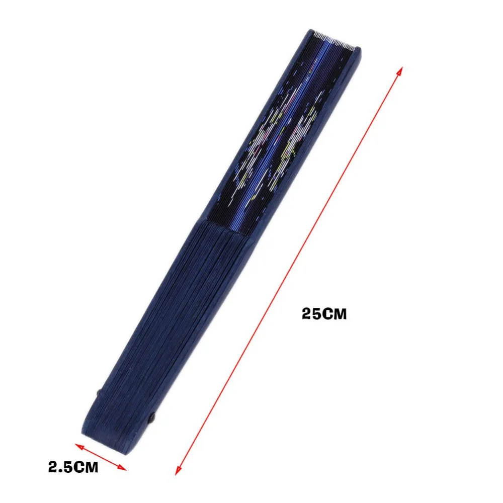 Китайский Японский Складной Шелковый Бабочка Цветка Руки Бамбук Азии Карманный