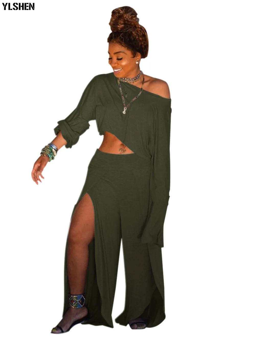 Комплект из 2 предметов размера плюс женский сексуальный топ на одно плечо с