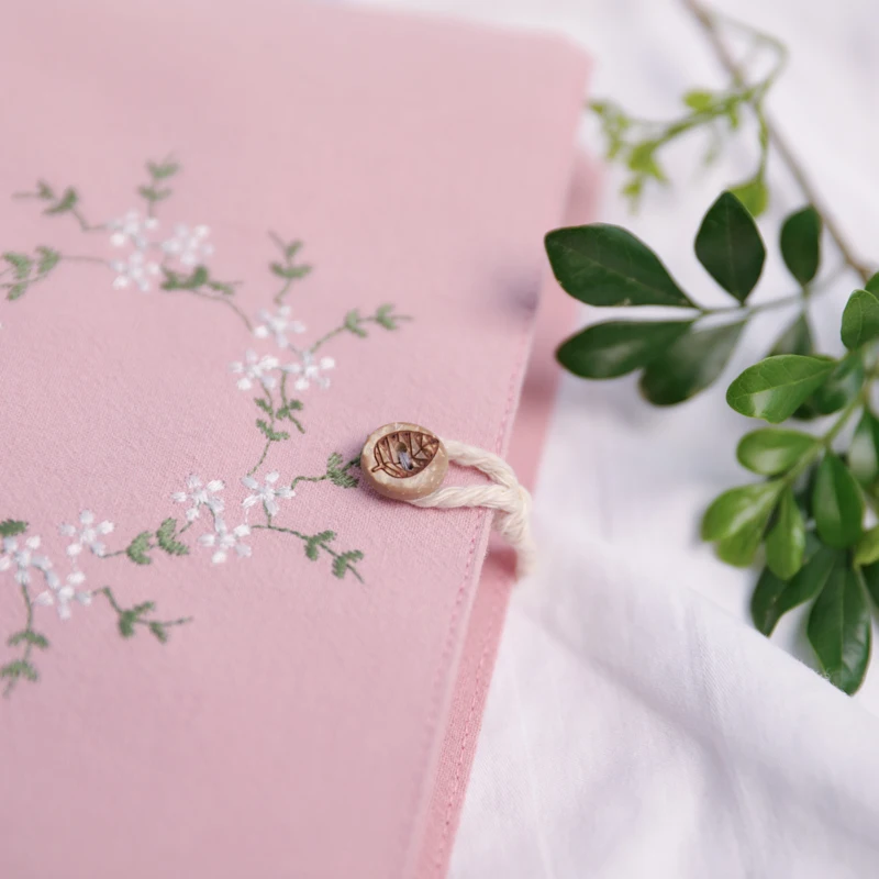 A5 A6 Kawaii, милая тканевая записная книжка в горошек, школьные офисные канцелярские принадлежности, пустая линия, сетка в горошек, планировщик, 6 отверстий, спиральное кольцо, связующее