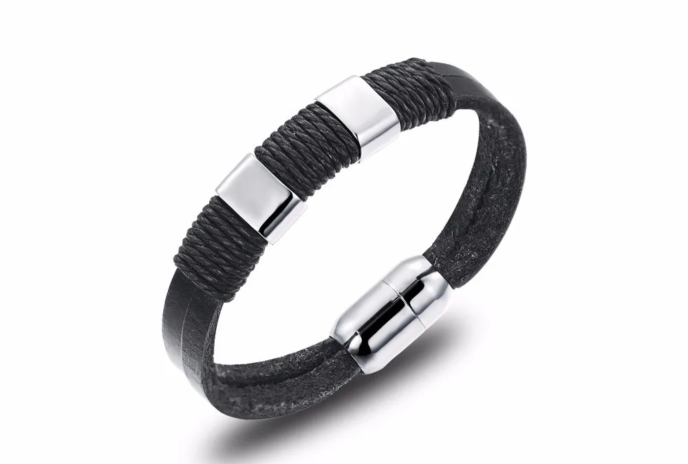 

Hand-chain Reverse-insertion Magnetic Buckle Hand Ring SCY939 for European and American Titanium Steel Sheet