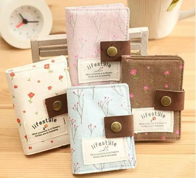 Холщовая Сумка с винтажным цветочным рисунком для девочек и женщин 24 набора