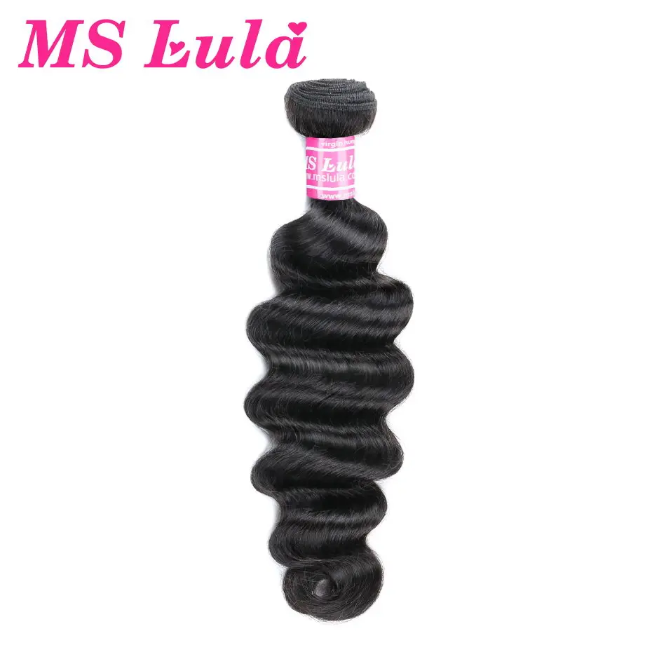 Ms lula волосы бразильские Свободные глубокая двойная утка плетение 1 пучок