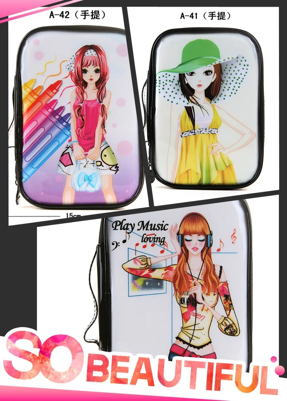 Красивая женская косметичка для макияжа кукол органайзер чехол дорожная сумка