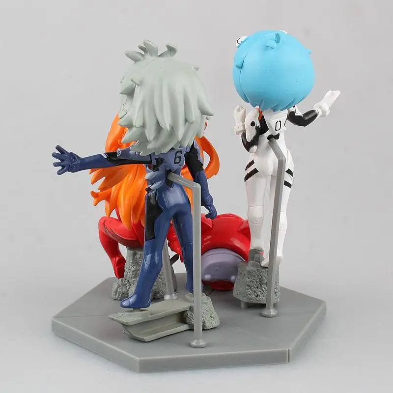 3 шт./лот, неоновые фигурки Genesis Evangelion EVA, игрушки Ayanami Rei Asuka Langley Soryu Nagisa Kaworu Q Version, модель куклы для детей