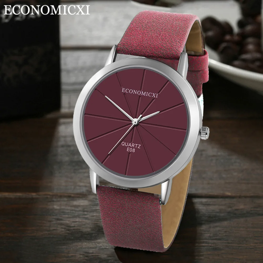 Часы наручные Montre Femme Luxe женские кварцевые с римскими цифрами и кожаным