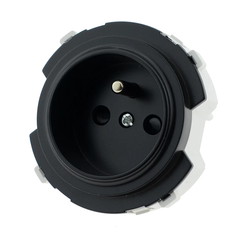 Black Socket L1 Настройка электрической розетки Франция стандарт 3 Цвет розетка электрическая розетка 220 модульная DIY Free Combination R - Тип: Black Socket