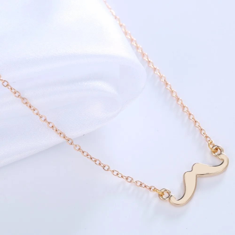 Чандлер Позолоченные Усы Борода кулон цепи ожерелья для женщин макси хип хоп