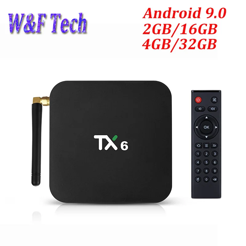 ТВ приставка TX6 Smart Android 9 0 4G 32G Allwinner H6 Четырехъядерный 4K HD H.265 медиаплеер 2 & 5G WIFI BT4.1