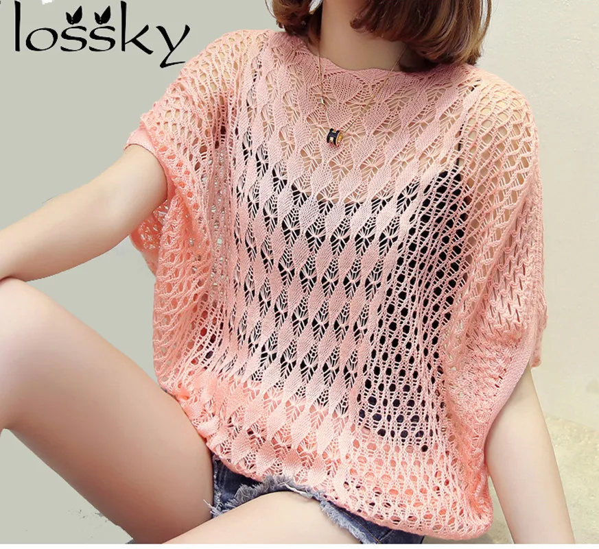 Свитер женский тонкий свободный большого размера 2019|poncho pullover|poncho ponchosummer pullover |