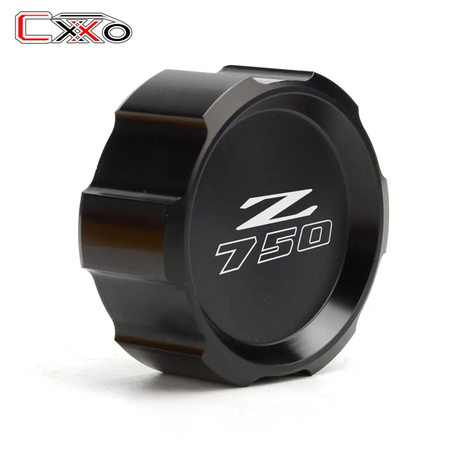 Rear black Для Kawasaki Z750 Z 750 2007-2012 2008 2009 2010 2011 мотоцикл Красный спереди и сзади цилиндр для жидкости мастер Крышка Резервуара - Цвет: Rear black