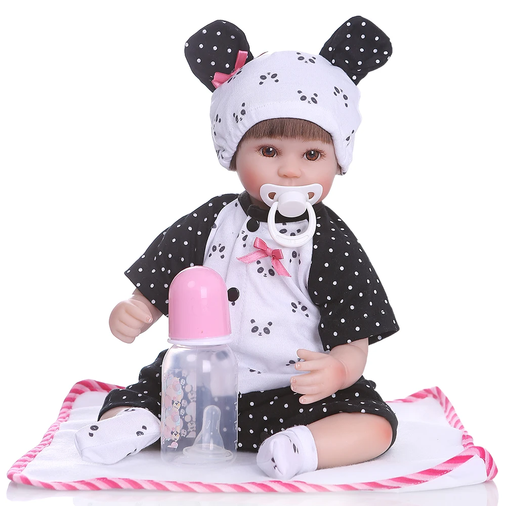 NPK 40 см Мягкая силиконовая bebe Реалистичная кукла-Новорожденный гибкий Новорожденный ребенок сладкий девочка подарок на день рождения